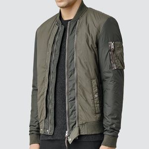 ALLSAINTS Mens NWOT Braddock Bomber Jacket Olive M